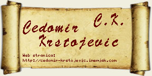 Čedomir Krstojević vizit kartica